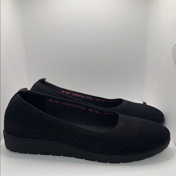 Skechers Cleo Flex Wedge Flipside Skimmer Slip On Knit Shoes Women’s 10 - Picture 2 of 11